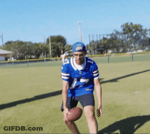 Person In Blue Jersey Number 7 GIF
