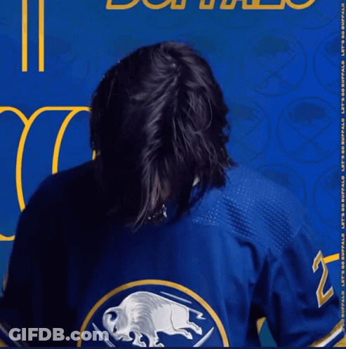 Person In Blue Jersey With Buffalo GIF