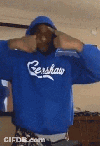 Person In Blue Pershaw Hoodie Before TV GIF