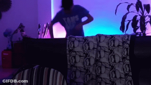 Person In Blue Shirt Saying Yams GIF