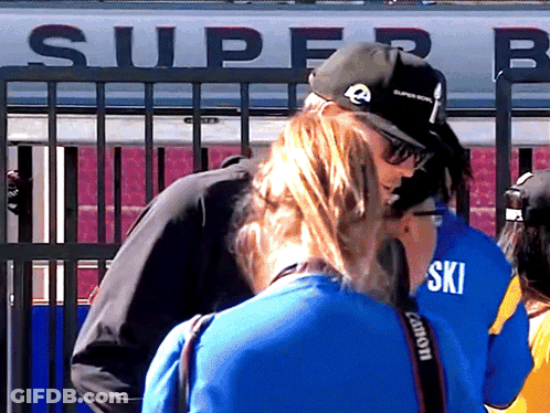Person In Blue Shirt With Ski GIF