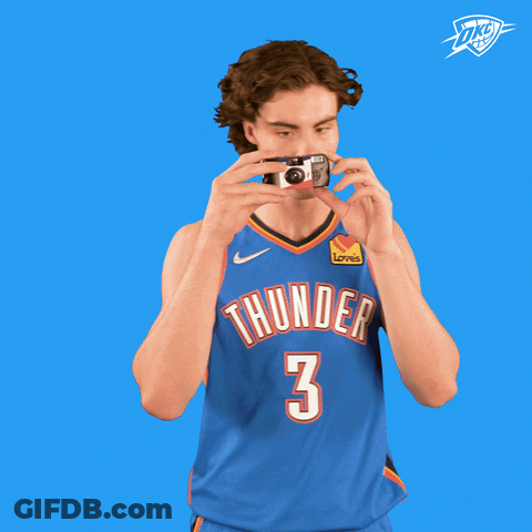 Person In Blue Thunder Jersey Number 3 GIF