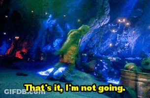 Person In Cave Saying That's It I'm Not Going GIF