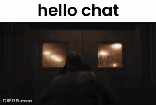 Person In Dark Room Saying Hello Chat GIF