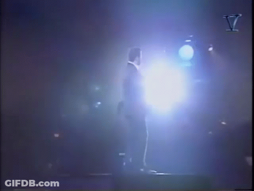 Person In Dark Room With Blue Light GIF