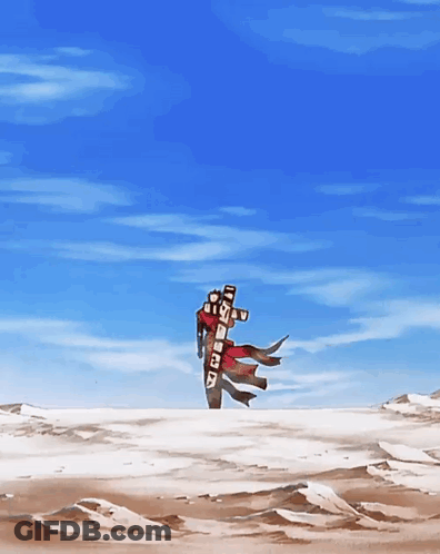 Person In Desert Holding Sign A GIF