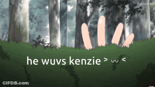 Person In Forest He Wuvs Kenzie GIF