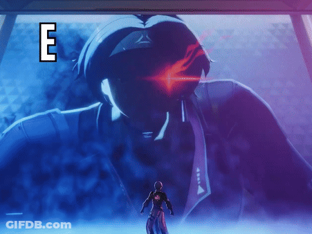 Person In Front Of Screen Letter E GIF
