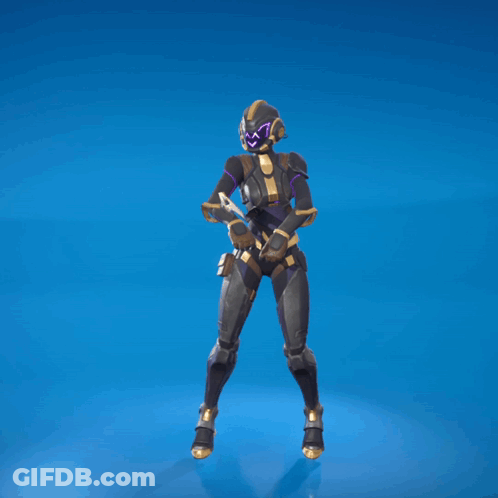 Person In Futuristic Suit Dancing Arms Outstretched GIF