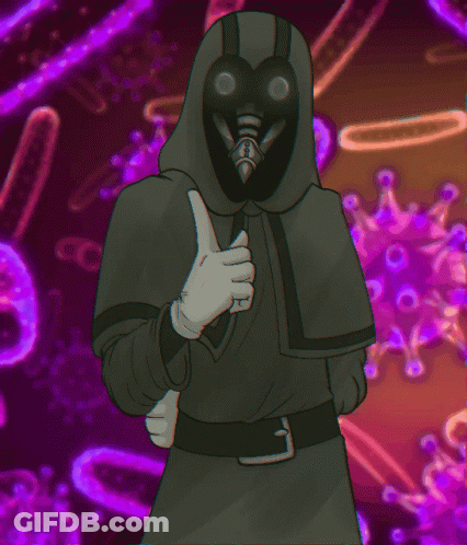 Person In Gas Mask Giving Thumbs Up GIF