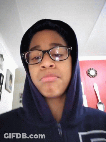 Person In Glasses And Hoodie With Letter D GIF