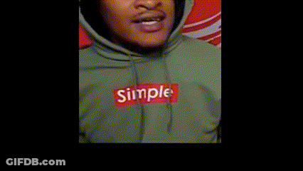 Person In Green Hoodie With Red Box Logo GIF