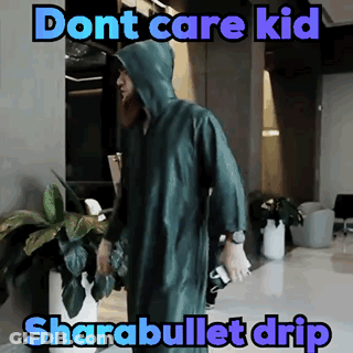 Person In Green Raincoat Saying Dont Care Kid Sharabullet Drip GIF
