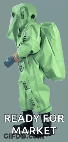Person In Green Suit Ready For Market GIF