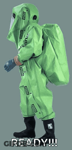 Person In Green Suit Saying Ready GIF
