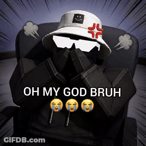 Person In Hat And Sunglasses Saying Oh My God Bruh GIF
