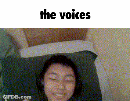 Person In Headphones Lying On Bed The Voices GIF