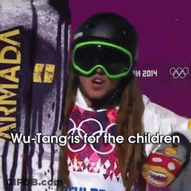 Person In Helmet And Goggles Saying Wu-Tang Is For The Children GIF