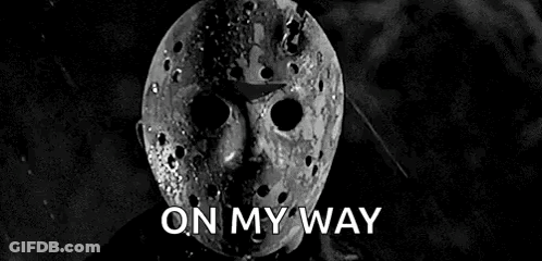 Person In Hockey Mask On My Way GIF