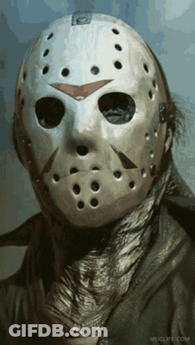 Person In Hockey Mask With Muglife.com GIF