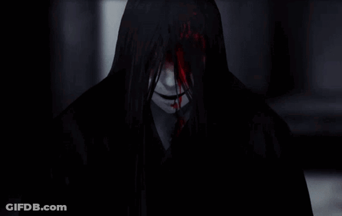 Person In Hood With Blood On Face GIF