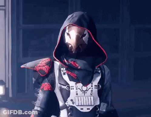Person In Hooded Jacket With Skull GIF