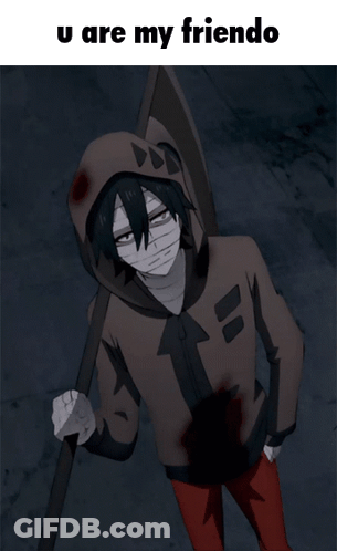 Person In Hoodie Saying U Are My Friendo GIF