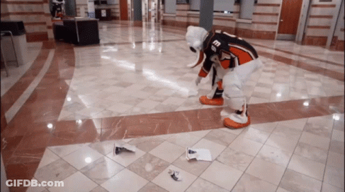 Person In Mascot Costume With 13 GIF