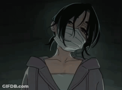 Person In Mask Close Up GIF