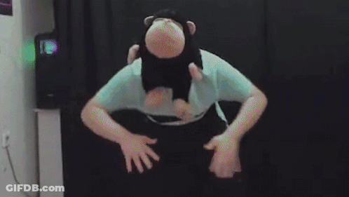 Person In Monkey Costume Dancing GIF