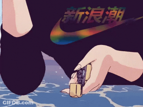 Person In Nike Shirt Holding Lighter GIF