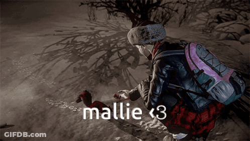 Person In Plaid Shirt With Pink Backpack Says Mallie < 3 GIF
