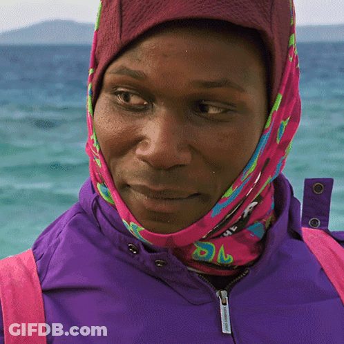 Person In Purple Columbia Jacket GIF