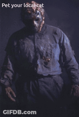 Person In Purple Jumpsuit With Mask GIF