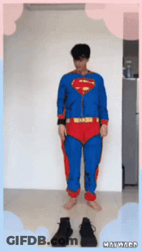 Person In Purple Outfit Before Red Box GIF