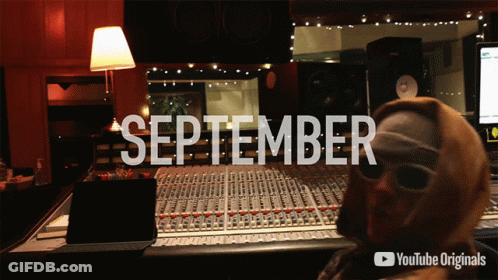 Person In Recording Studio Saying September GIF