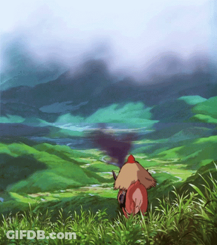 Person In Red Hat Looking Over River GIF