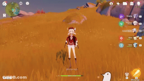 Person In Red Jacket Standing With Bird Errores GIF