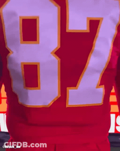 Person In Red Jersey Number 87 GIF