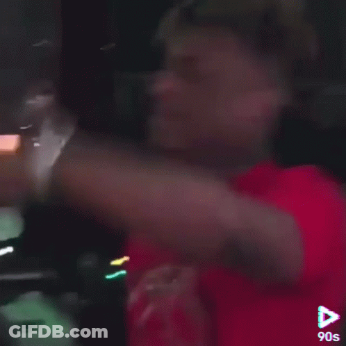 Person In Red Shirt Dancing 90S TV GIF