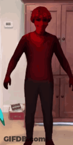 Person In Red Sweater And Black Pants GIF