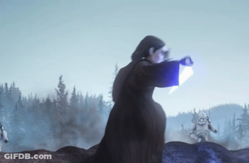 Person In Robe Holding Light Saber GIF
