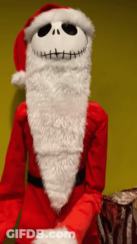 Person In Santa Costume With White Beard GIF