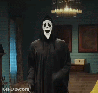 Person In Scream Costume GIF
