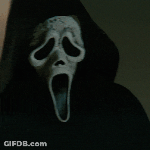 Person In Scream Mask At Window GIF