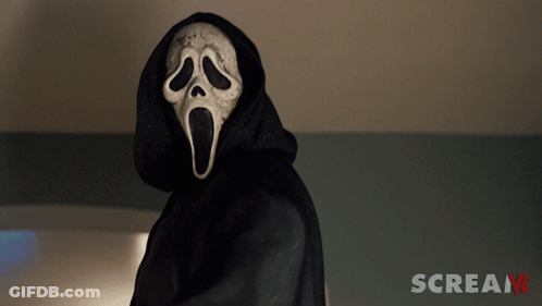 Person In Scream Mask Saying Scream GIF