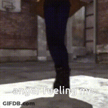 Person In Snow With Anger Fueling Me GIF