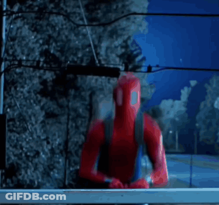 Person In Spiderman Suit Jumping GIF