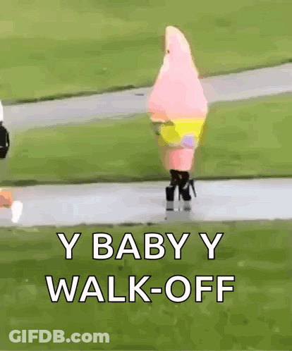 Person In Spongebob Costume Walking Down Path GIF