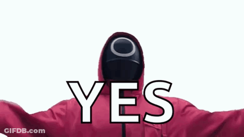 Person In Squid Game Mask Saying Yes GIF